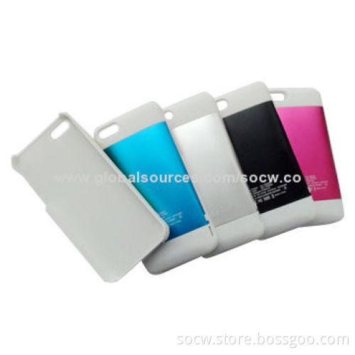 Power Bank Cases for iPhone 5/5s/5c, with Capacity of 2,100mAh and Good Quality, 5V Input Voltage
